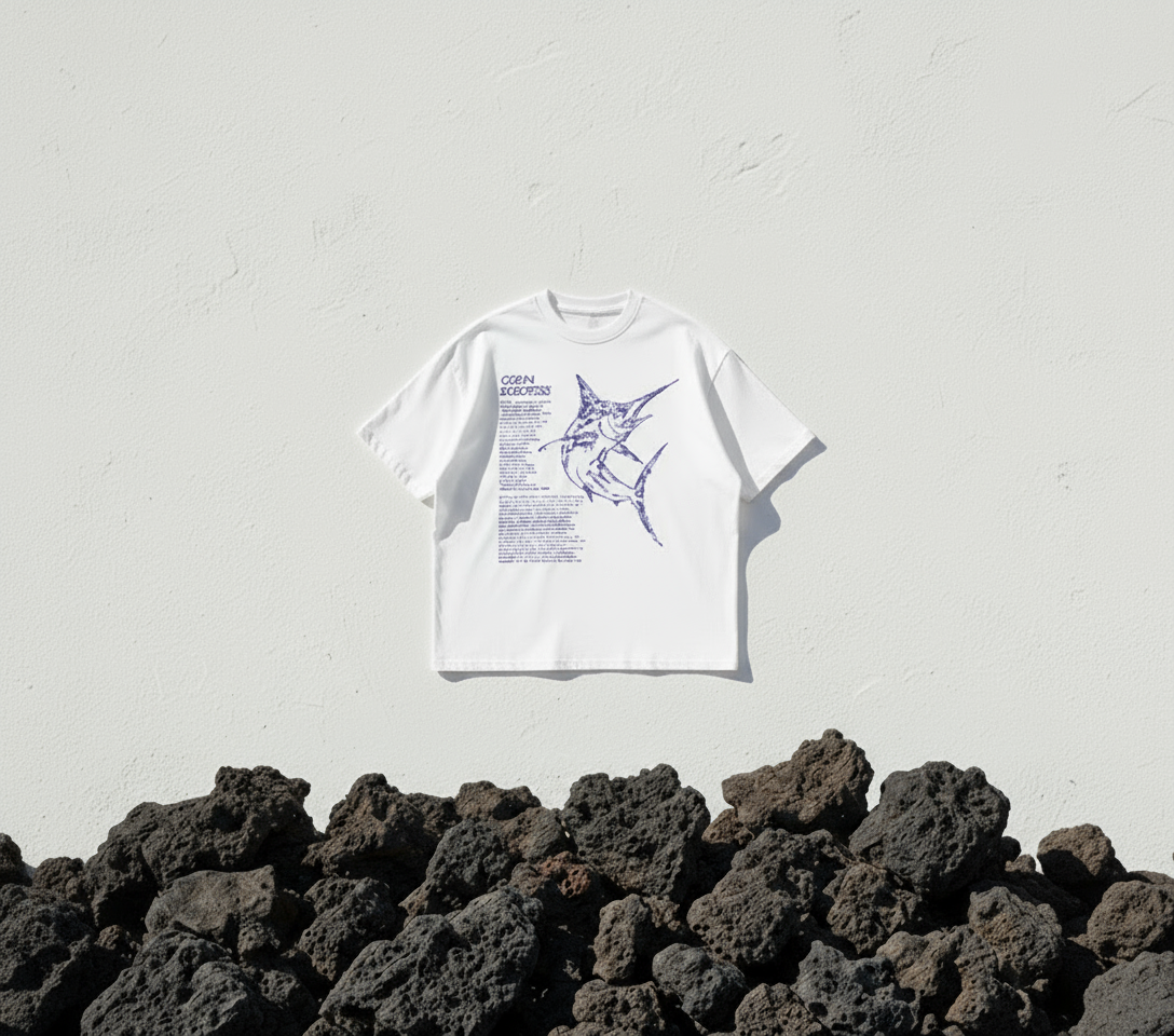 Camiseta Blanca Oversize Marlin