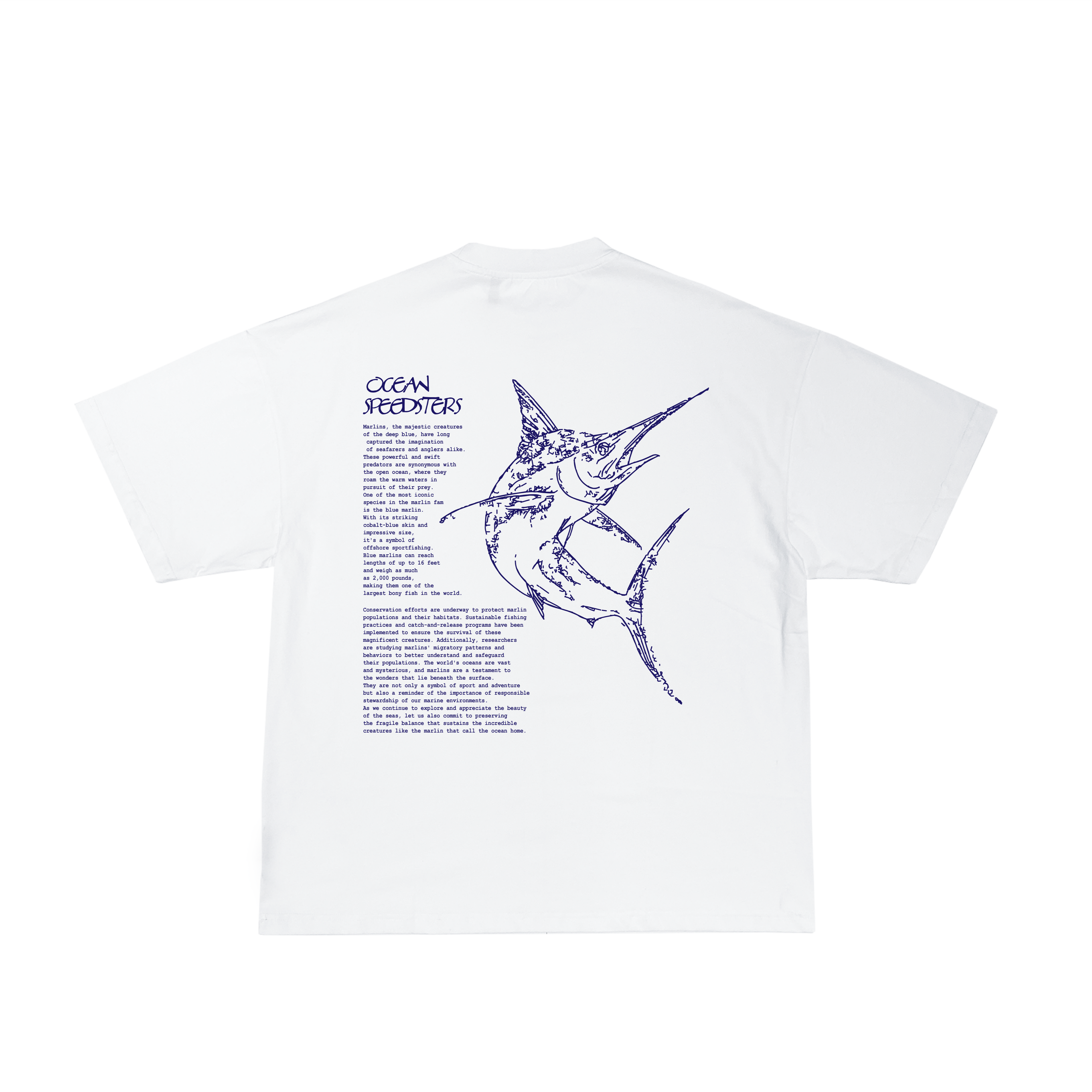 Camiseta Blanca Oversize Marlin