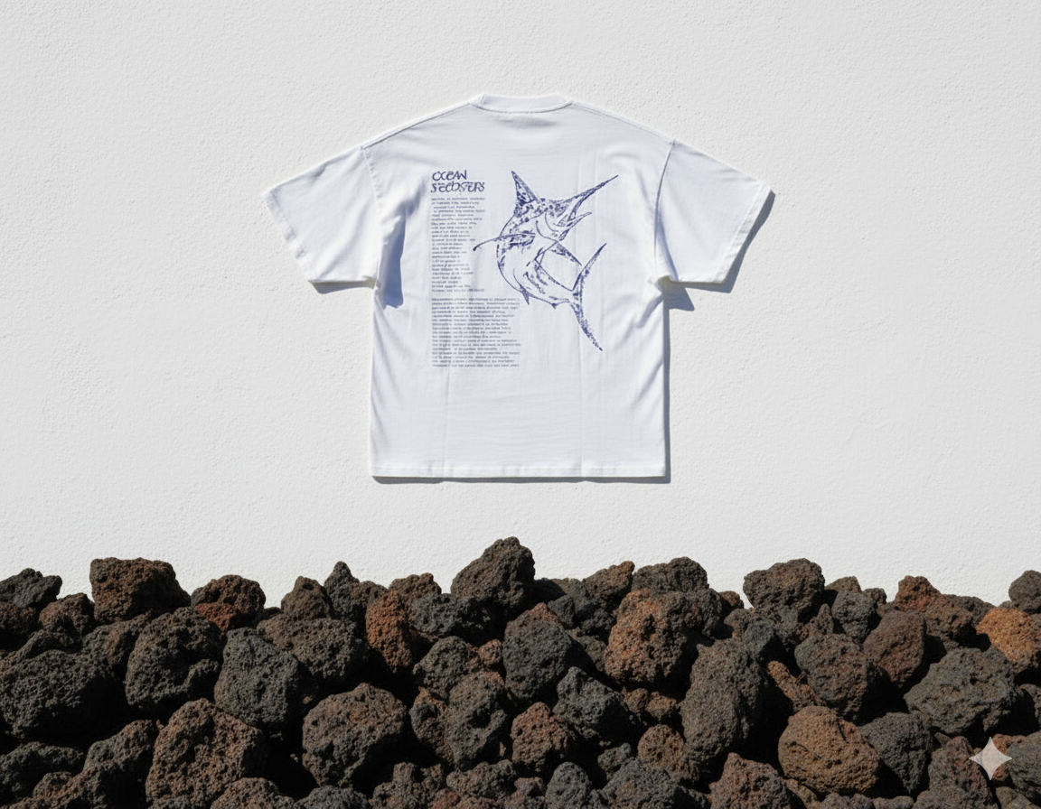 Camiseta Blanca Oversize Marlin